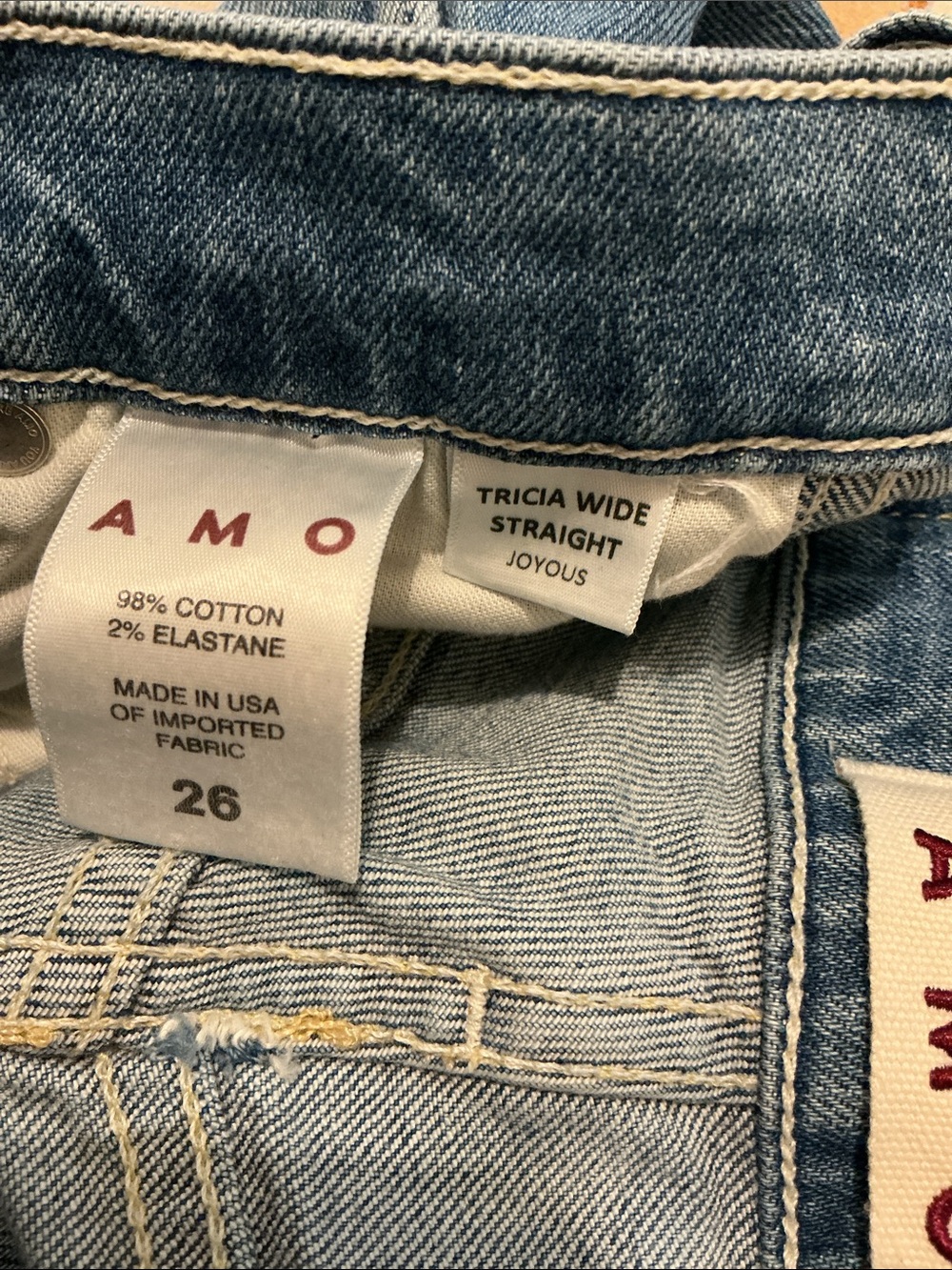 Amo Tricia wide straight joyous jeans size 26 - Picture 8 of 8